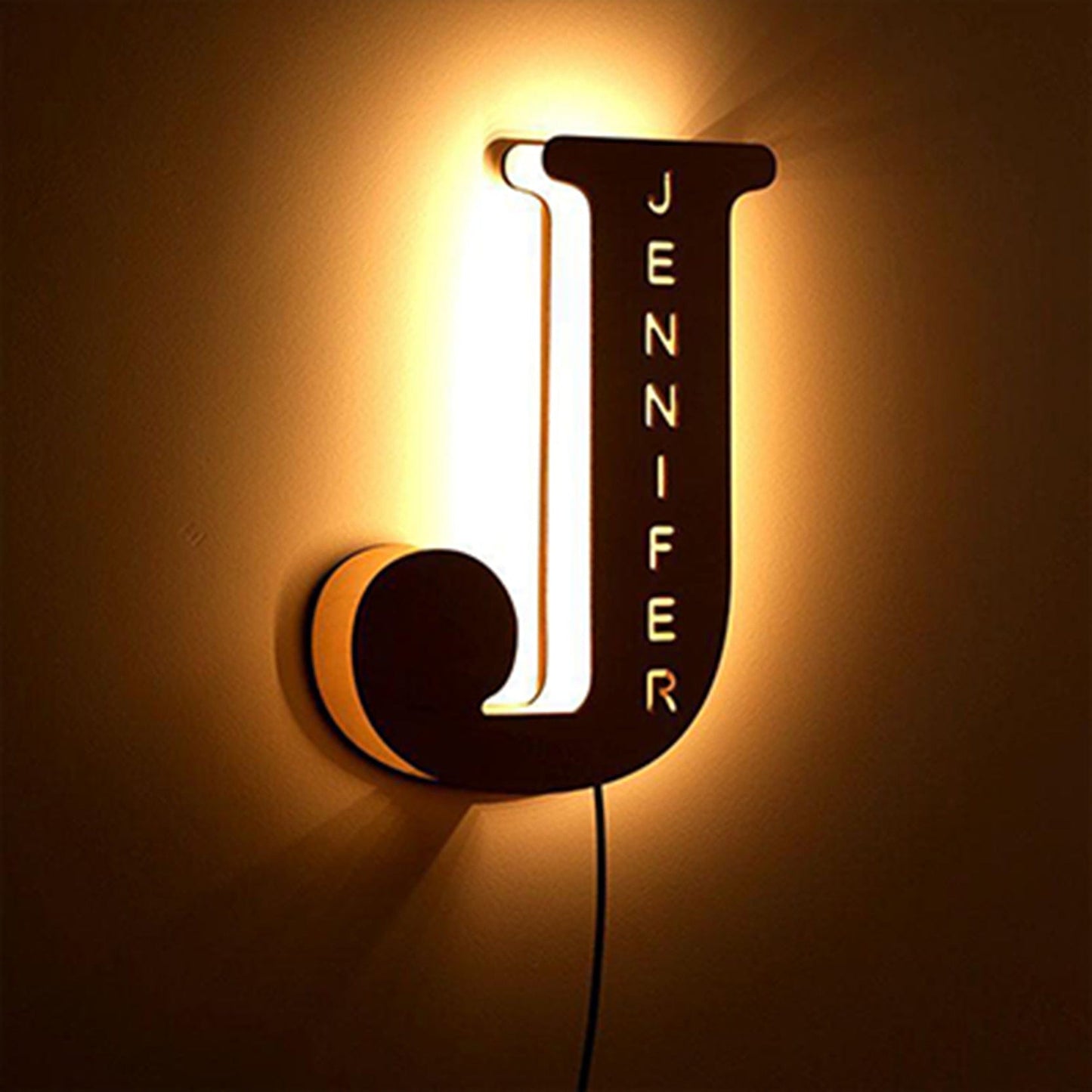 Custom Personalized Wooden LED Night Light