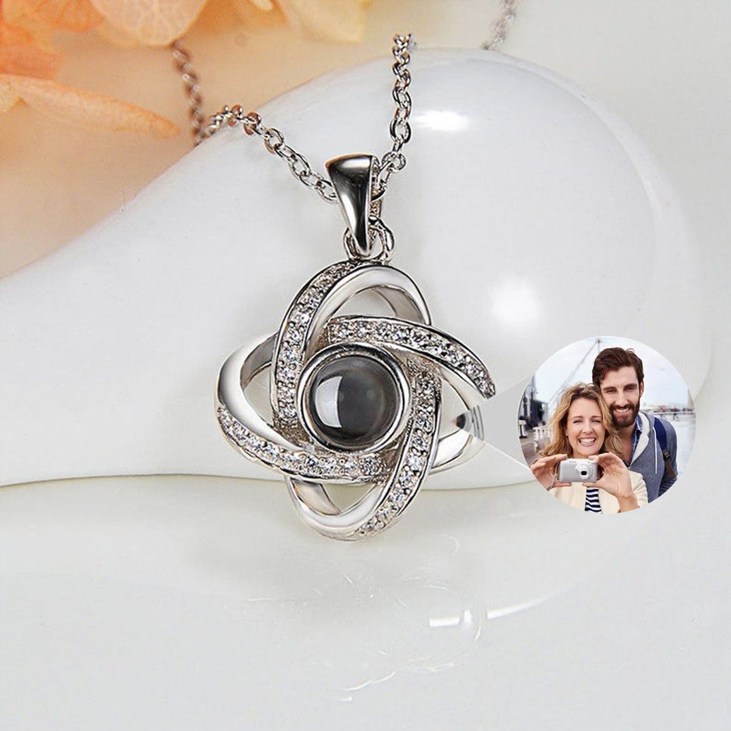 Personalized Photo Diamond Necklace