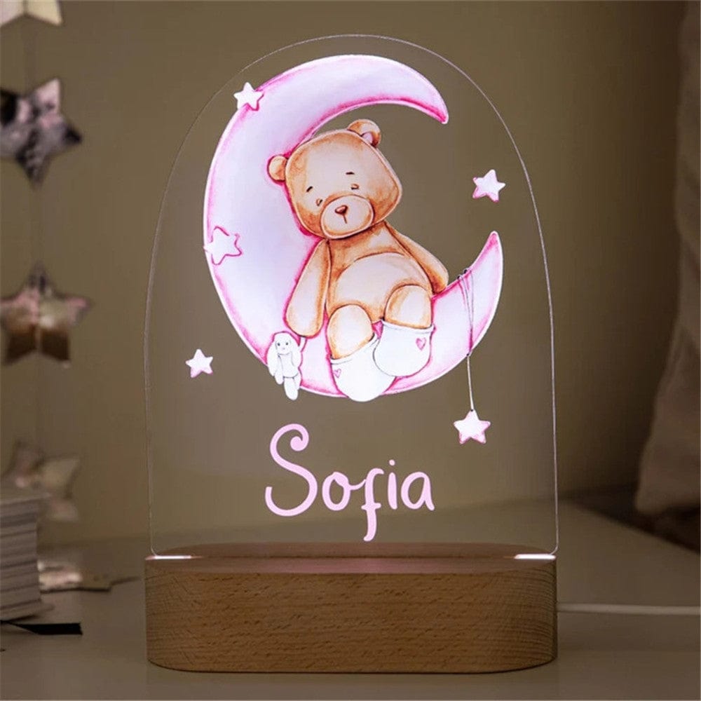 Personalized Custom Name Lamp for Nursery Kids Baby Bedroom Light Decor