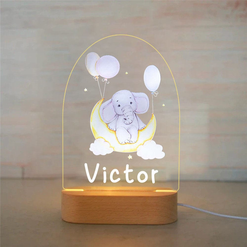 Personalized Custom Name Lamp for Nursery Kids Baby Bedroom Light Decor