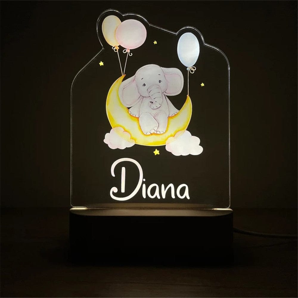 Personalized Custom Name Lamp for Nursery Kids Baby Bedroom Light Decor