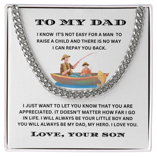 To My Dad | My Hero (Cuban Necklace)