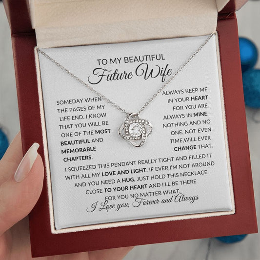 To Future Wife | Your My Most Memorable Chapter  Love Knot Necklace