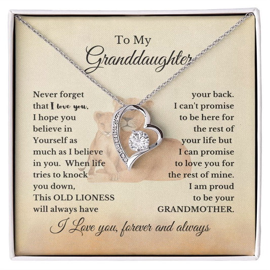 To My Granddaughter | I Will Always Be There For You |  Forever Love Necklace