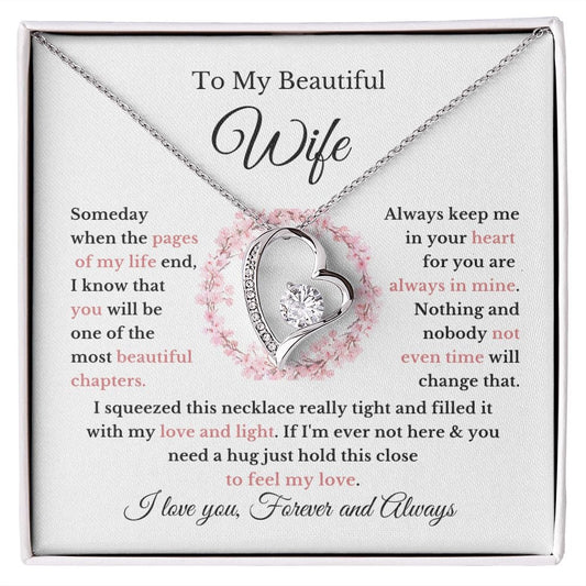 To My Wife | You are the Most Beautiful Chapter |  Forever Love Necklace