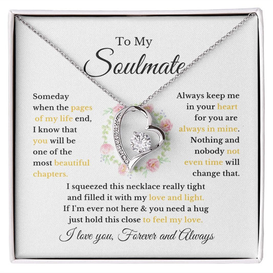 To My Soulmate | You are the Most Beautiful Chapter |  Forever Love Necklace