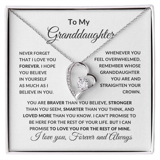 To My Granddaughter | Loved More Than You Know |  Forever Love Necklace