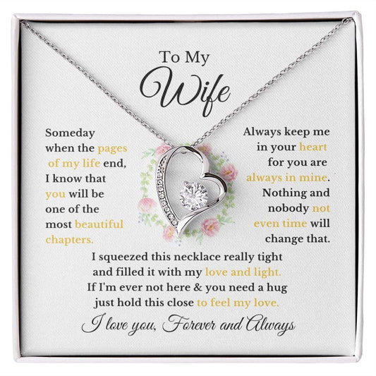 To My Wife | You are the Most Beautiful Chapter |  Forever Love Necklace