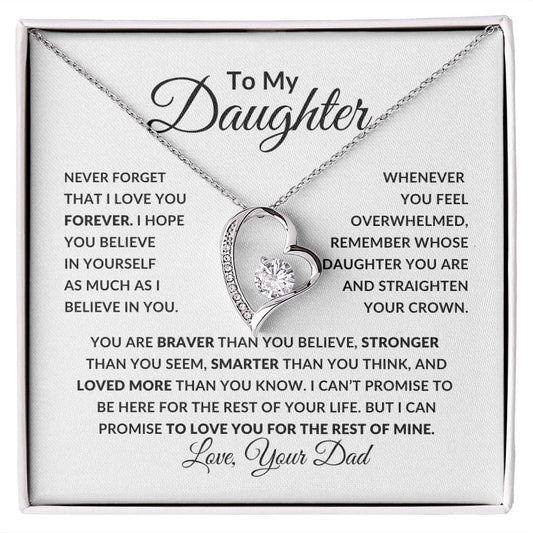 To My Daughter | Loved More Than You Know |  Forever Love Necklace