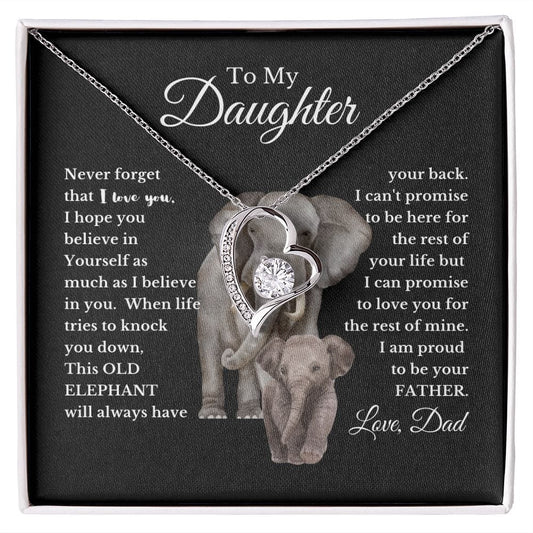 To My Daughter | I Will Always Be There For You |  Forever Love Necklace